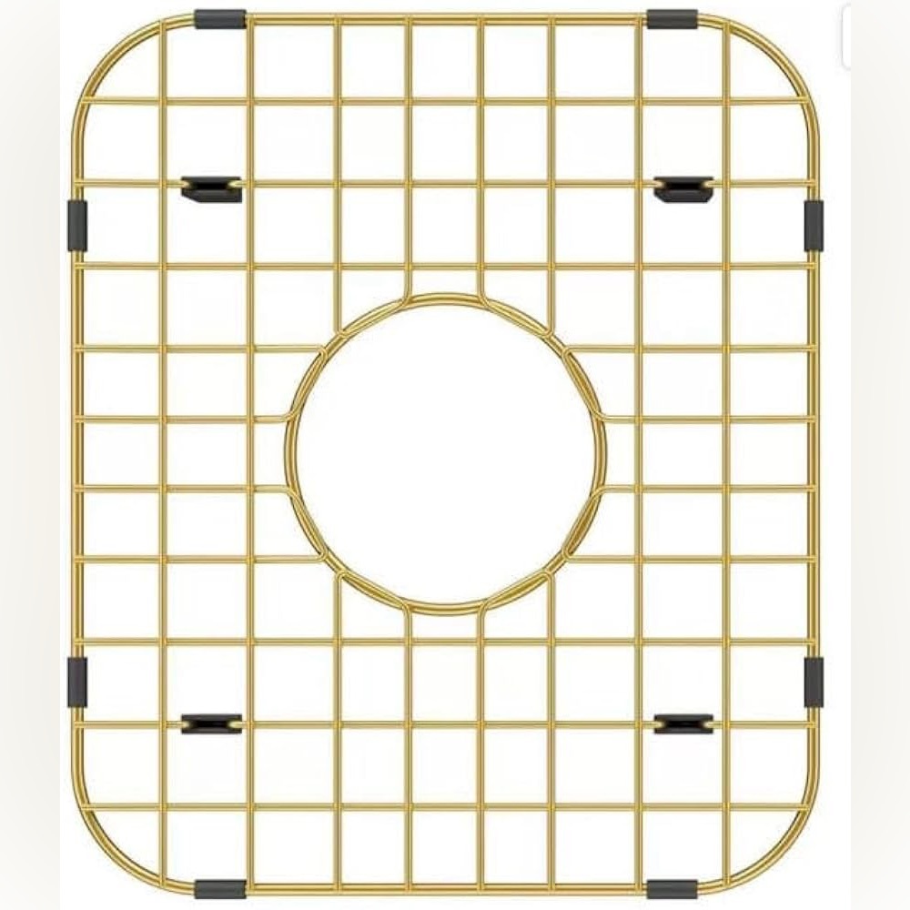 Kitchen Sink Bottom Two Grids, Racks, Protector Matte Gold - Picture 5 of 8